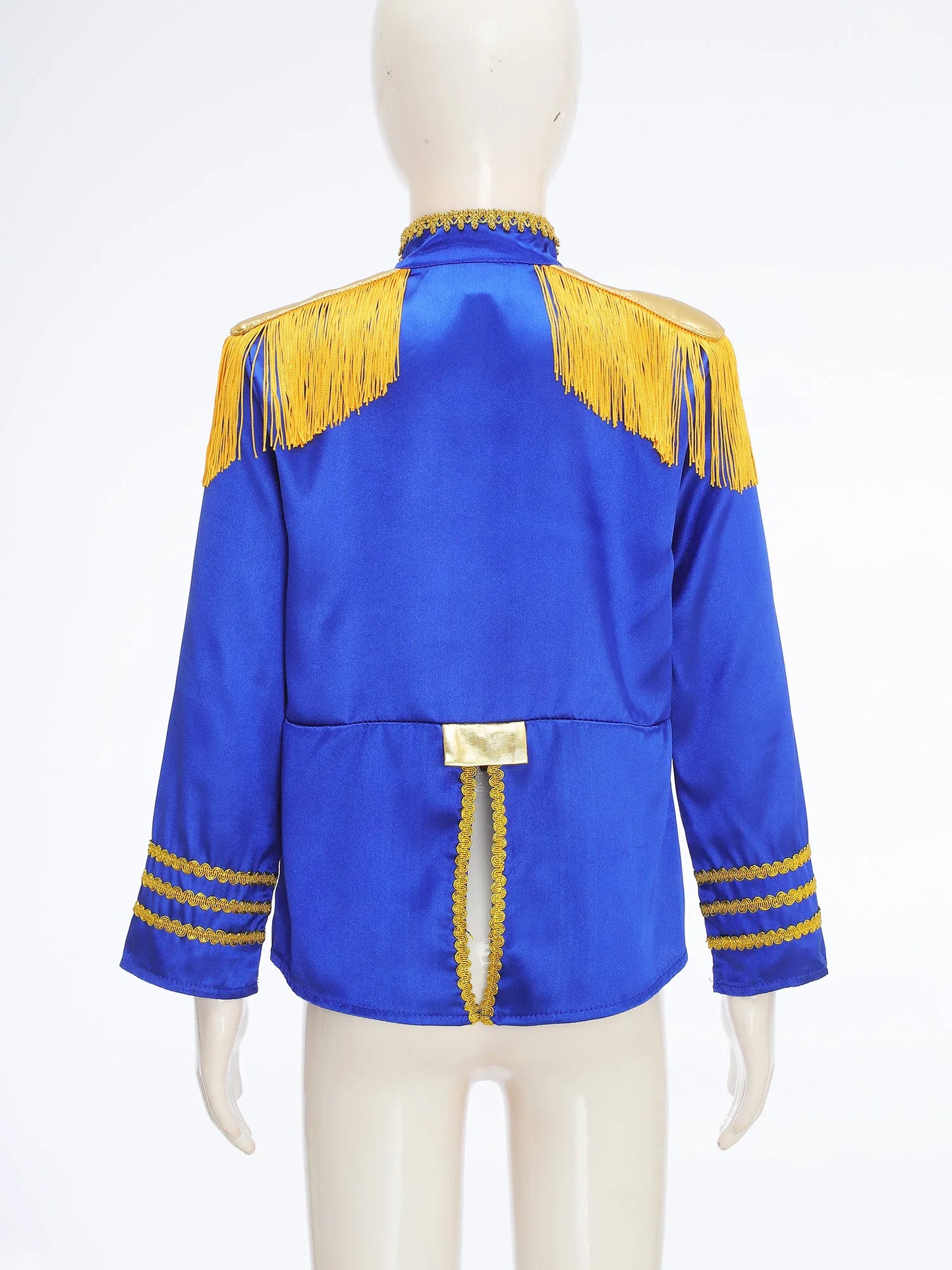 Kids Girls 60s Retro Hippie Rock Band Musician Costume Halloween Cosplay Carnival Party Circus Drummer Parade Tassel Jacket Coat