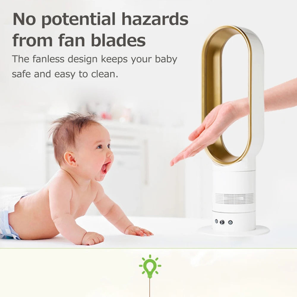 40W Bladeless Fan Electric Cooling Air Tower Fans With Remote Control Intelligent Low Noise 16 Inch Stand Floor Hot Sale