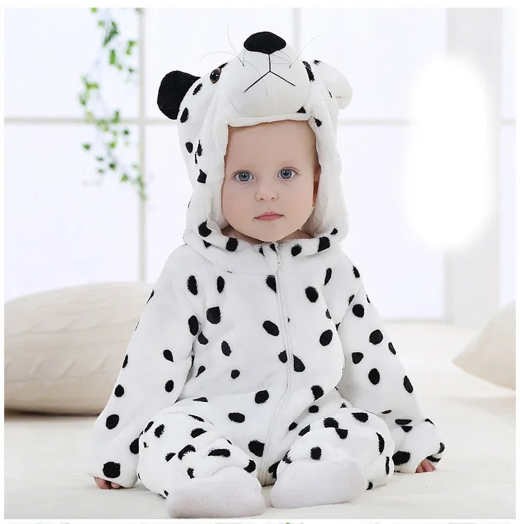Newborn Baby Deer Animal Cartoon Romper Clothes Girls Pajamas Long Sleeve Hooded Onesies Infant Boys Costumes For Christmas