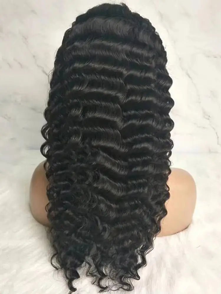 5*5 No Glue Deep Wave Human Hair Wigs Pre Plucked Brazilian Human Hair Lace Frontal Wig 13*6 Pre-Cut Wear and Go Lace Front Wig