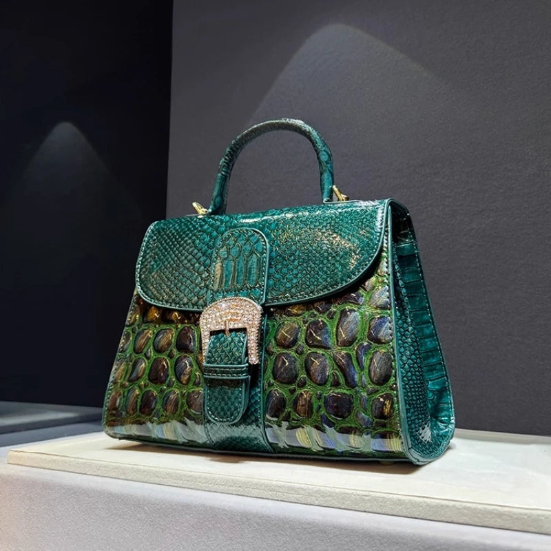 Luxury Brand 2025 Women's Bag Crocodile Leather New Handbag Shoulder Cross Body Bags for Women Сумка Женская