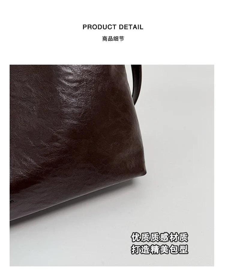 Casual Women Handbags Big Capacity Luxury Design PU Leather Female Shoulder Crossbody Bag Commuting Office Totes Ladies Hand Bag