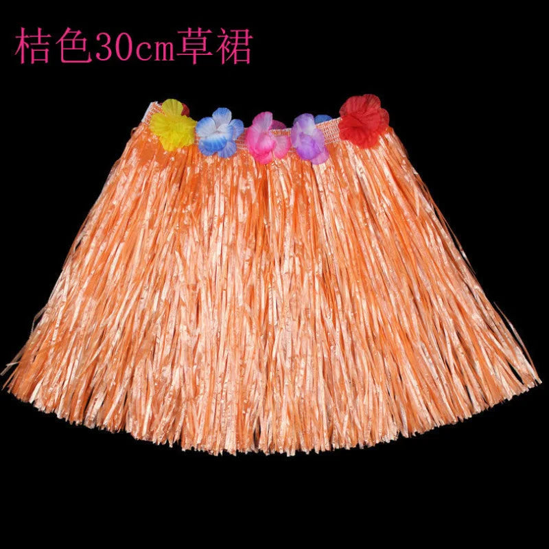 Halloween length30cmHula dance costume with garland for performance, Hawaiian children's hula outfit