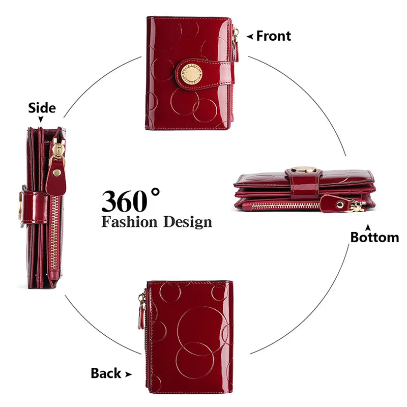 Luxury Designer Wallet for Women Portable Short Bags RFID Blocking Card Holder Purses with Zip Leather Wallets and Handbags