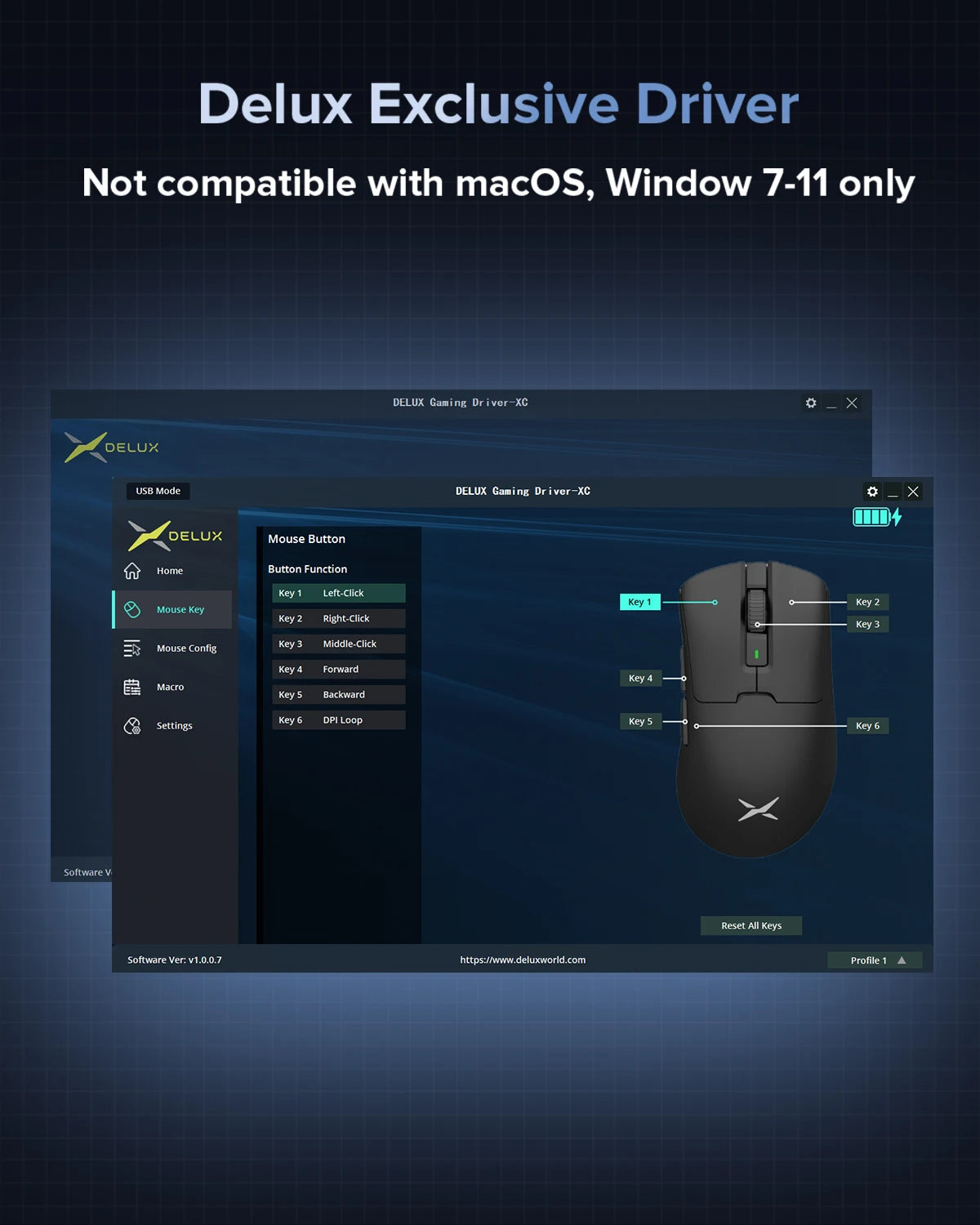 Delux M900 SE Wireless Gaming Mouse Ergonomic Mice PAW3311 12000DPI Lightweight 63g for Right Big Hands PC Laptop Gamer