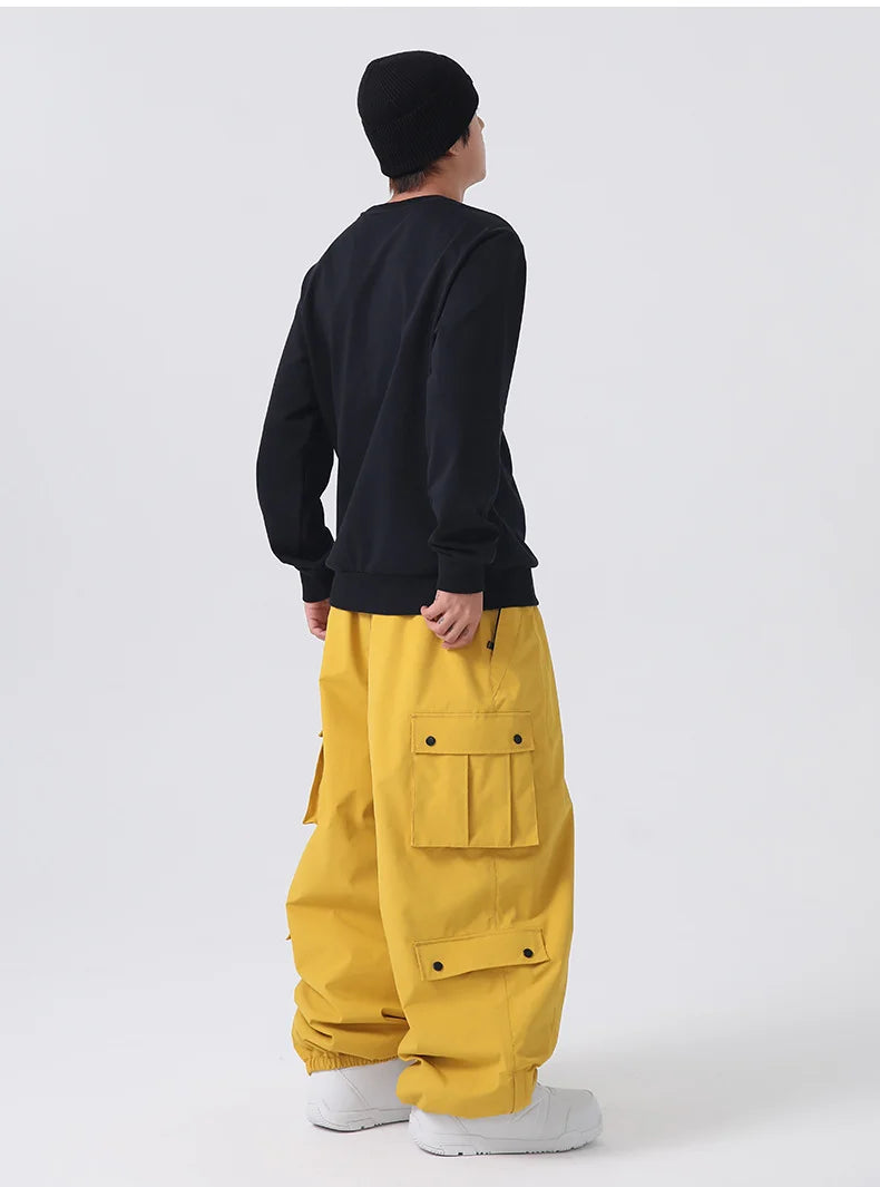 2026 Searipe Workwear Ski Pants Women's New Style Single Board Loose Snow Pants Waterproof and Cold Proof Men's 3L Snow Suit