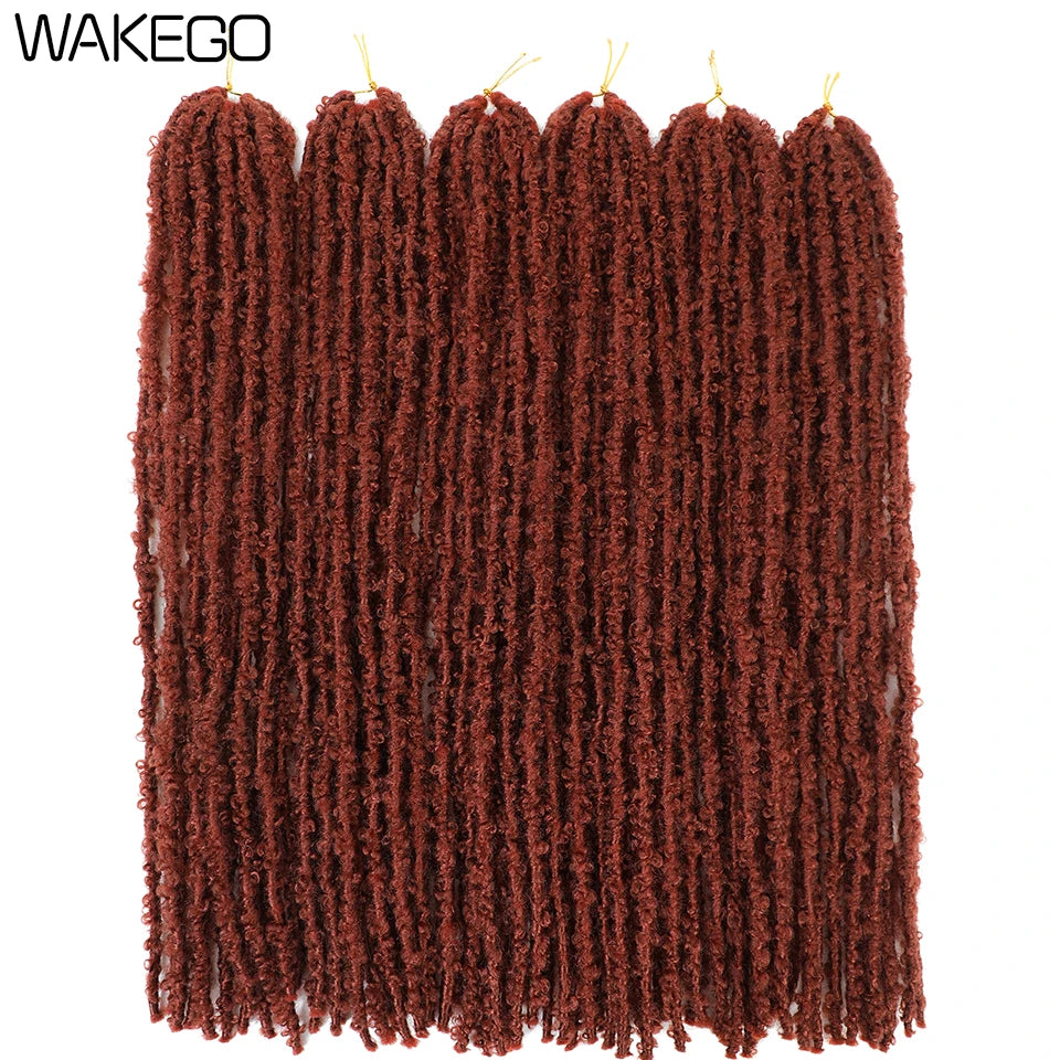 Wakego Butterfly Locs Crochet Hair 14 18 24 Inch Fausse Locks Crochet Butterfly Extensions Pre-looped Soft Locs Synthetic Braid
