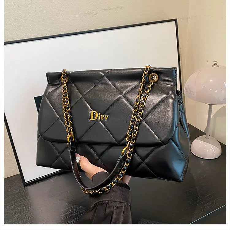 Square Vintage Leather Crossbody Bag Women Handbag Designer Shoulder Tote Purse Classic Diaper Bag
