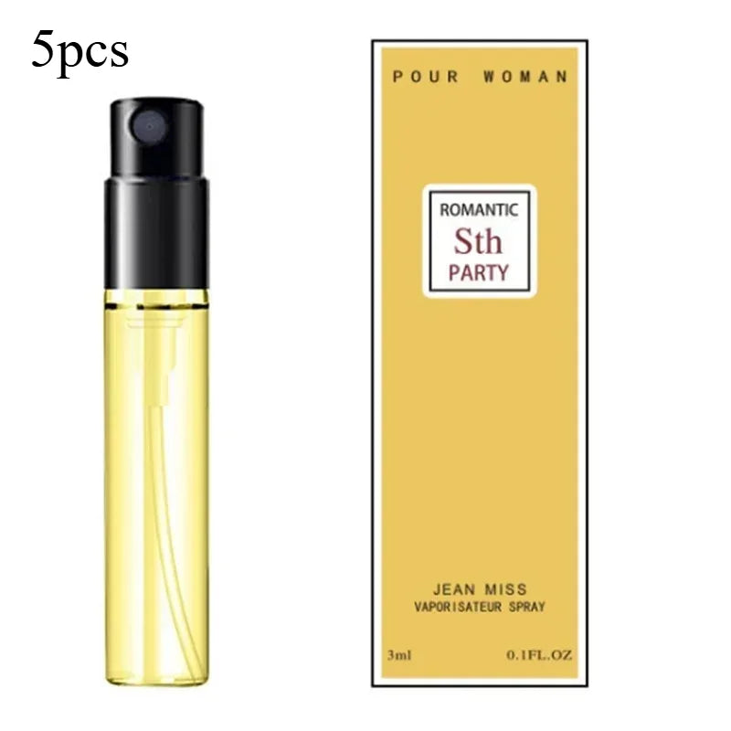 5pcs 3ml Q Style Brand Pheromone Perfume for Women Men Atomizer Beautiful Packaging Fashion Lady Sample Long Lasting Taste