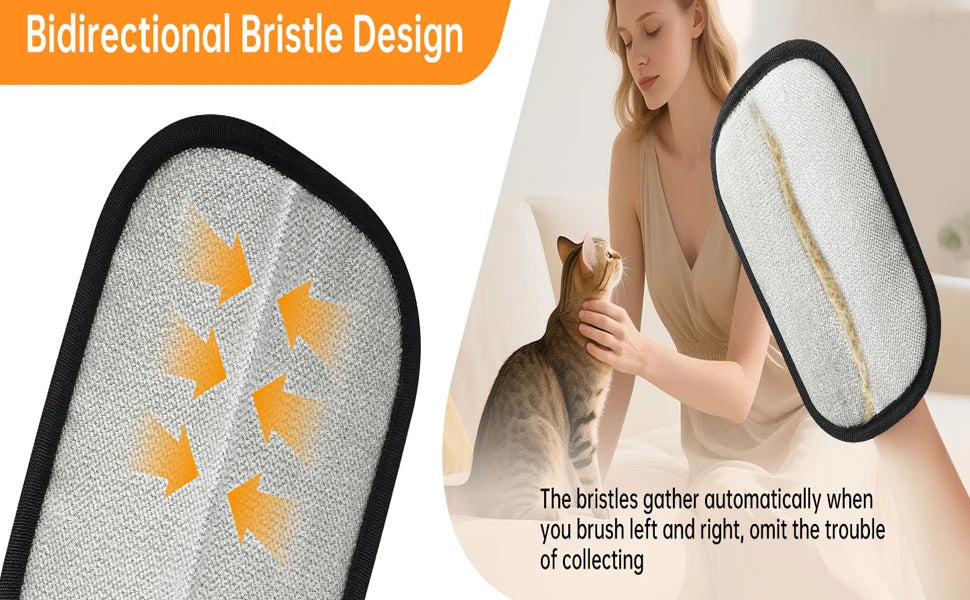 Reusable Cat Grooming 3pcs Gloves Electrostatic Pet Hair Removal Mitts Cat Hair Remover Brush Sticking Device Home Hair Scraper