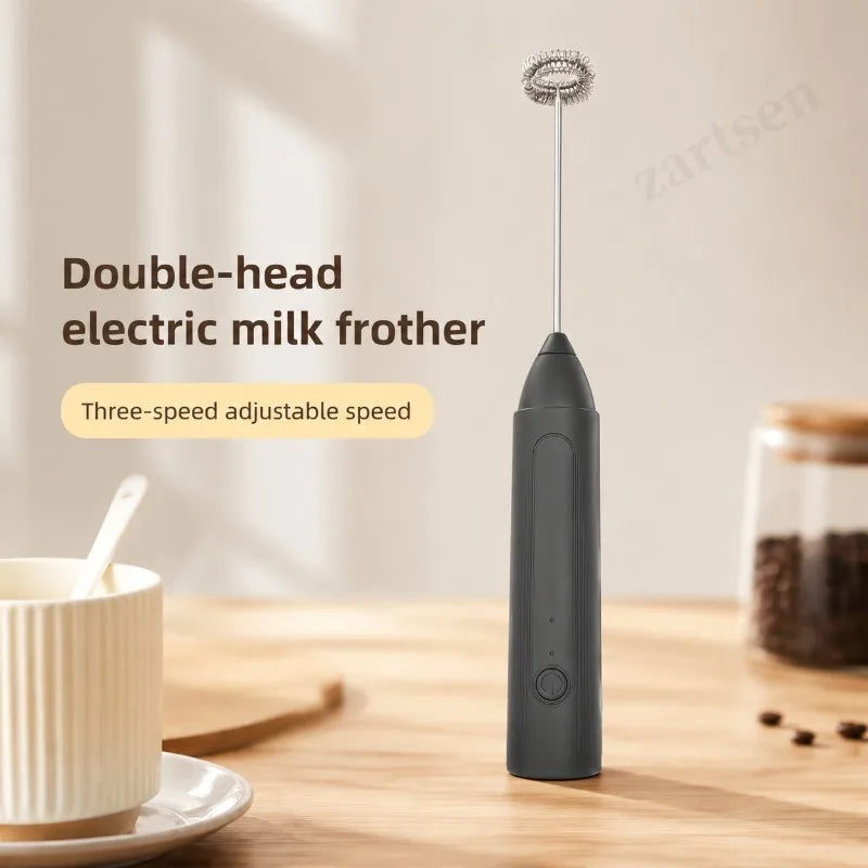 Electric Coffee Frother/MILK Whisk+Egg Beater MINI Food Blender USB Rechargeable Handheld Three Speeds Espresso Tools