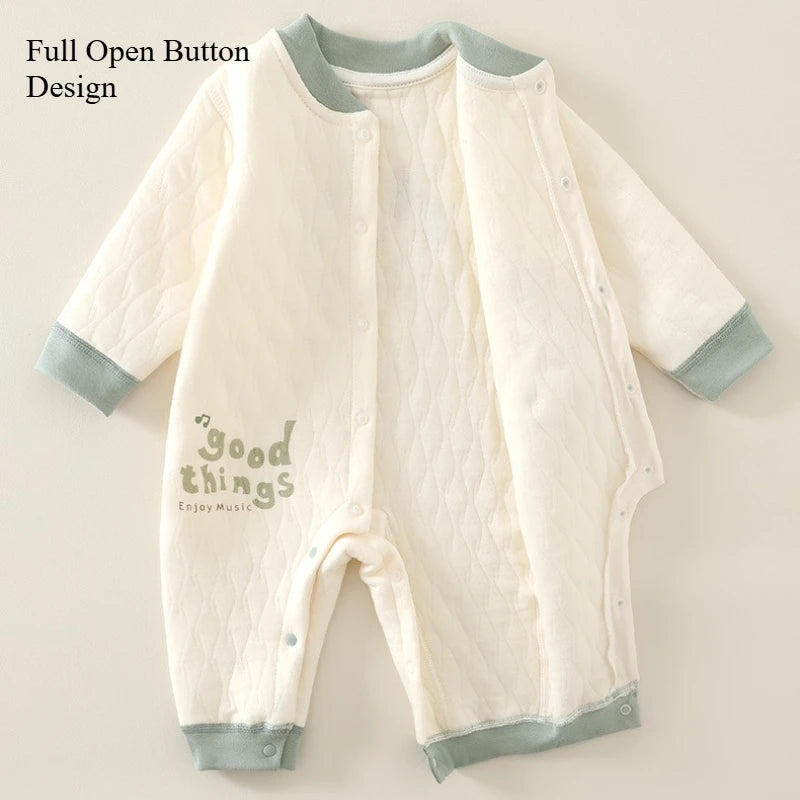 Baby Cotton Halloween Romper for  Autumn&Winter Infant Cute Dog Print Warm Onesies Boys&Girls Round Neck Jumpsuit for 6-12M