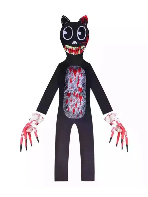Halloween Costumes for Kids Siren Head Cosplay Bodysuit Boys Girls Anime Black Cat Character Fancy Dress Carnival Party Clothing