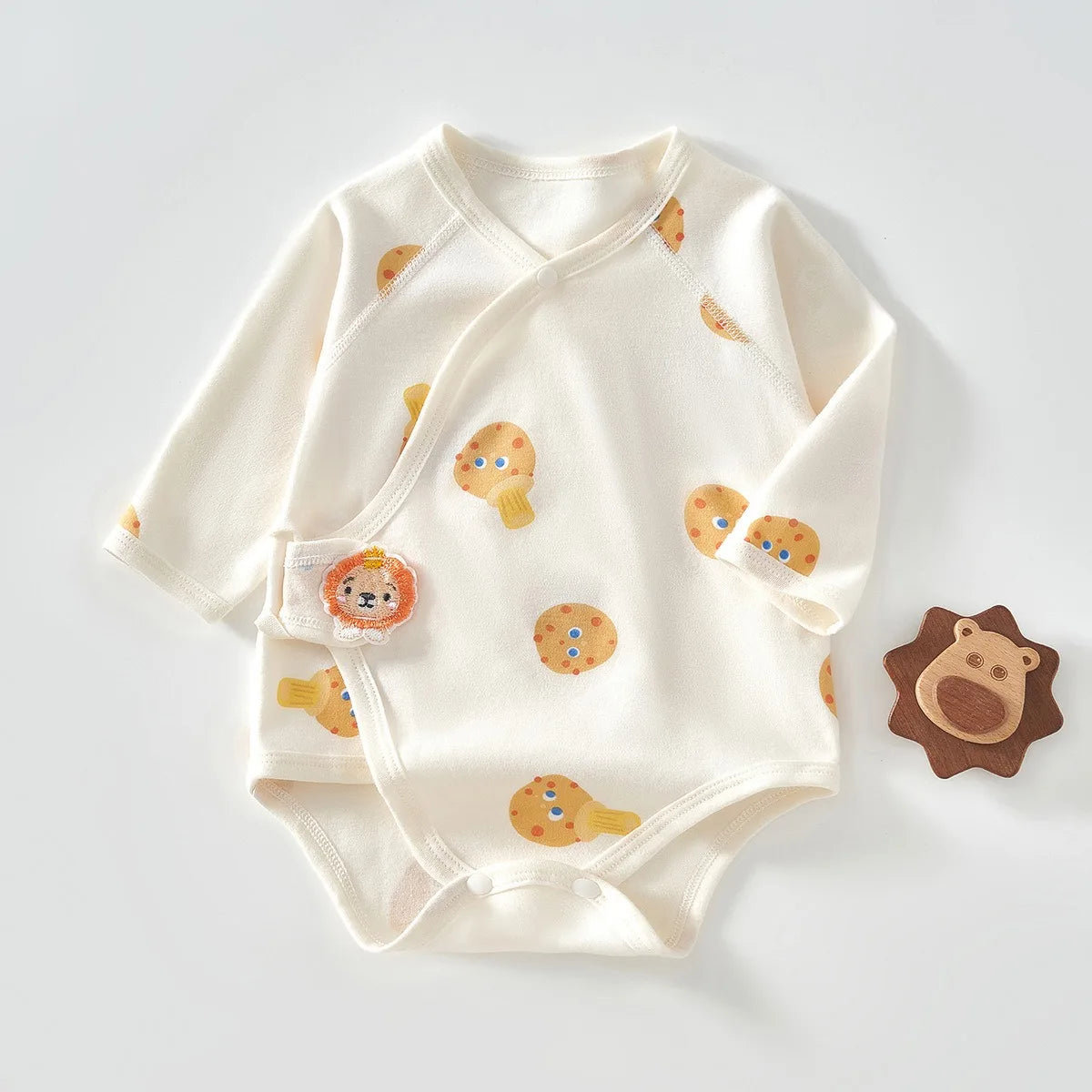 Ircomll 2 pcs Spring and Autumn Newborn Bodysuit Cotton Long Seeve Clothes Infant Clothing Pajamas Overalls for Girls&Boys 0-6M