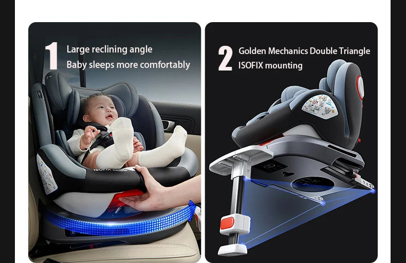 Baby Car Seats Infant Safety Car Seats Child Safety Booster Car Seats Convertible Child Safety Car Seats with Isofix for 0-12Y