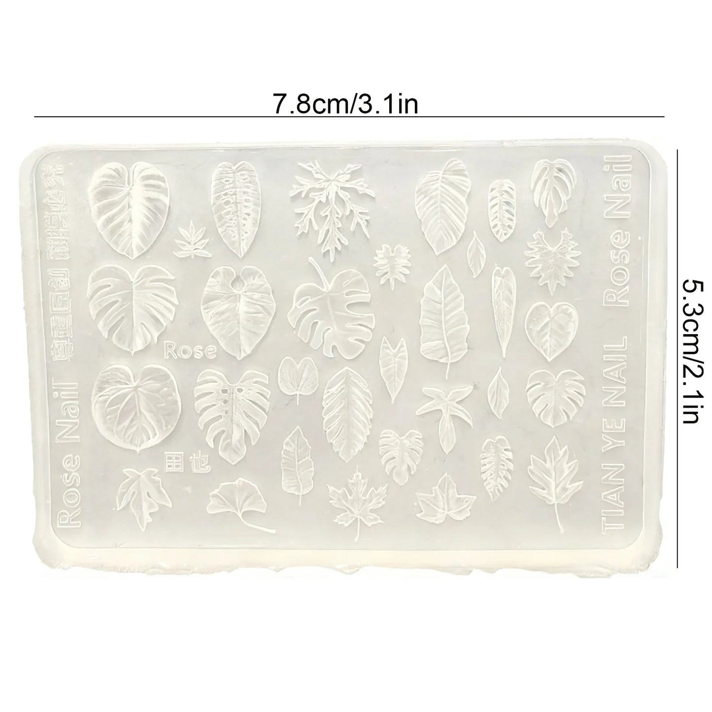 1PC Nail Art Drip Glue Mold 3D Ginkgo Maple Leaf Design Modeling Templates For DIY Nail Decoration Manicure Accessories