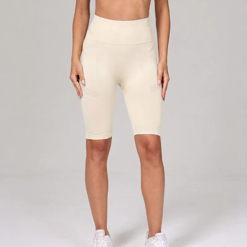 Women High Waist 5 Inch  Shorts Butt Lift Yoga Shorts Naked Feel Breathable Tight Run Gym Workout Outer Athletic Biker Shorts