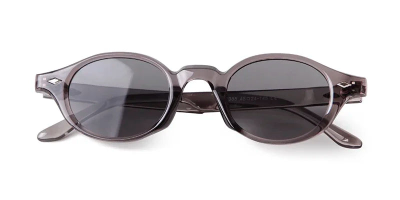 Retro Small Oval Sunglasses Women Brand Design Rivet Blue Tortoise Shell Sun Glasses Outdoor Men Shades Female UV Oculos De Sol