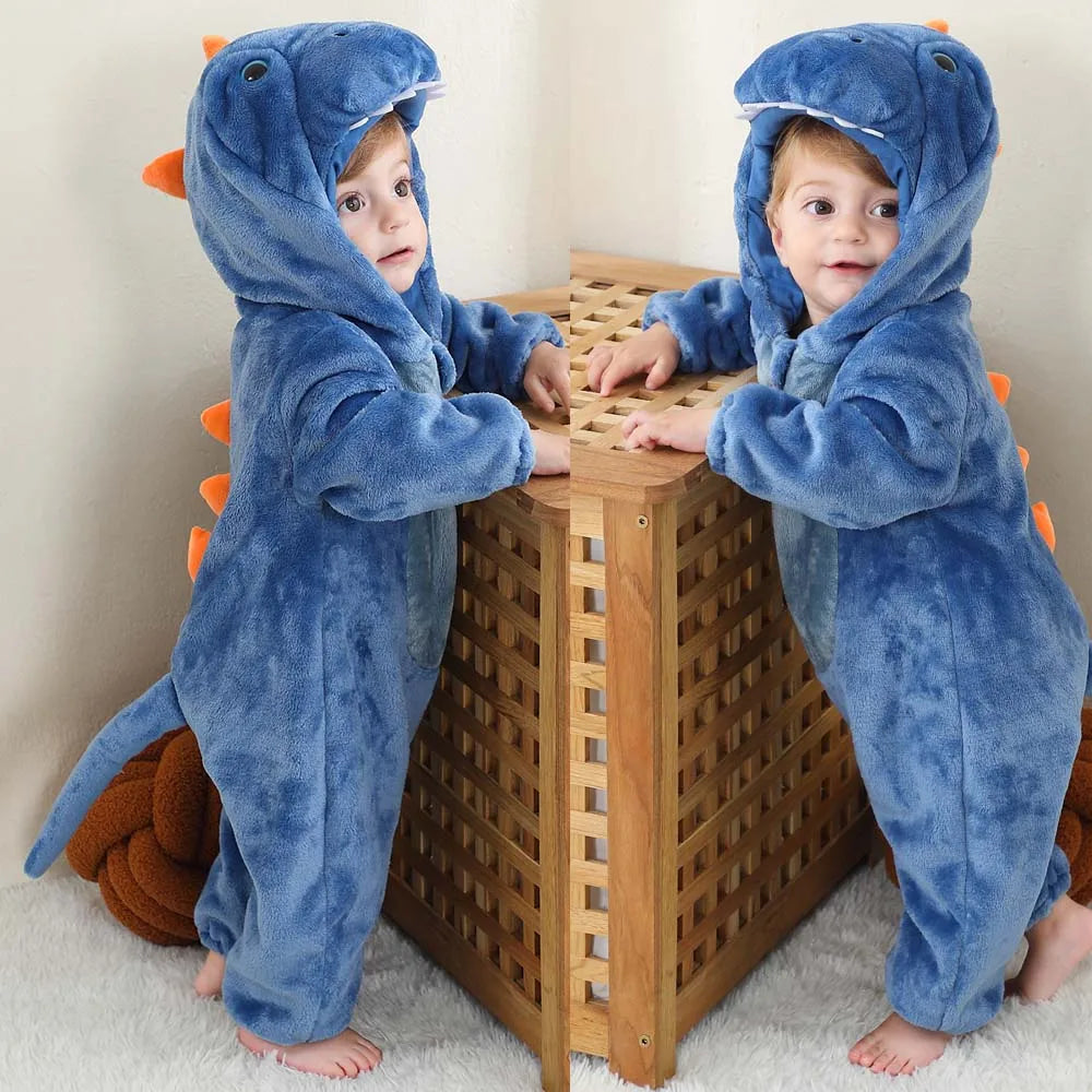0 to 4 Years Baby Pajamas Winter Cartoon Sleeping Clothes Boys Dinosaur Pijamas Onesies Girls Clothes Toddler Night Bodysuits