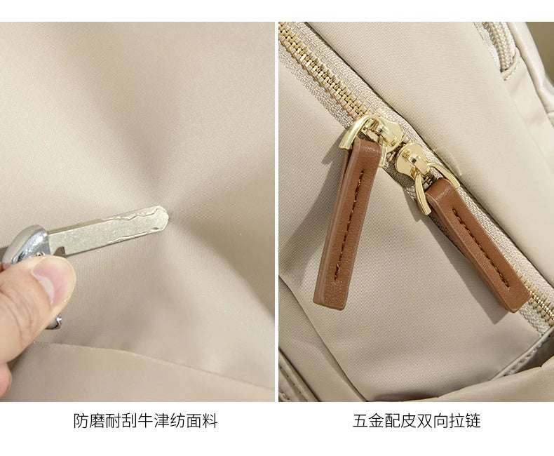 Luxury Laptop Backpacks for Women 15.6" Size Notebook Bag Large Cabin Space Business Travelbag Ladies Bookbags Big Zipper Pocket