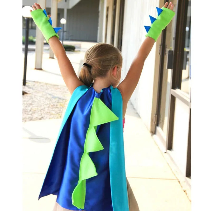 Halloween 7 Colors Dinosaur Costume Cloak with Hat for Boy Birthday Party 70CM Toothless Dragon Fancy Cape Mask Cosplay Costumes