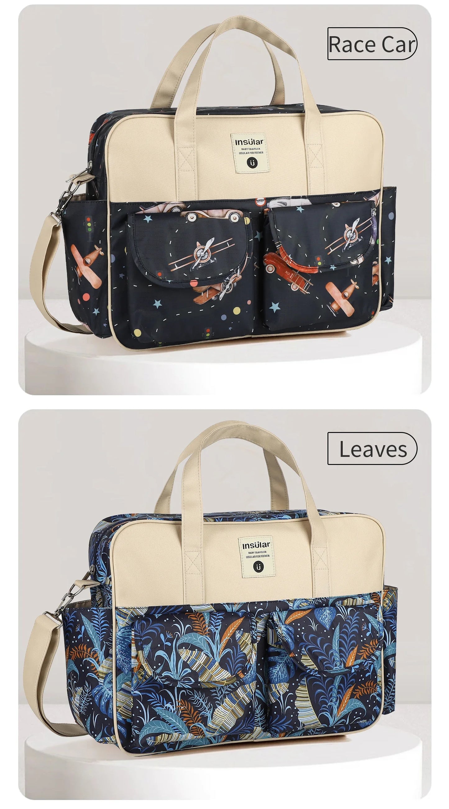 OutdoorsCartoon Waterproof Tote Fashion Mommy Bags Oxford Fabric Travel Women Handbag Shoulder Bag Large Capacity Diaper Bag