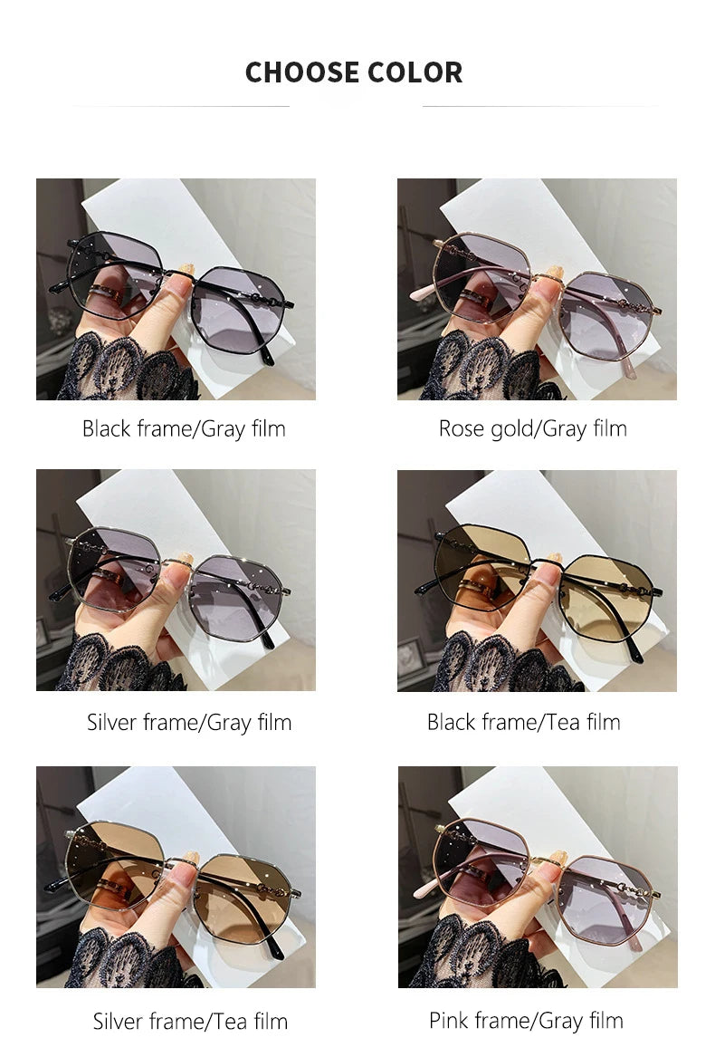 New Fashion Photochromic Myopia Glasses Women Color Changing Sun Shades Sunglasses with Minus Diopters Prescription Lens Glasses