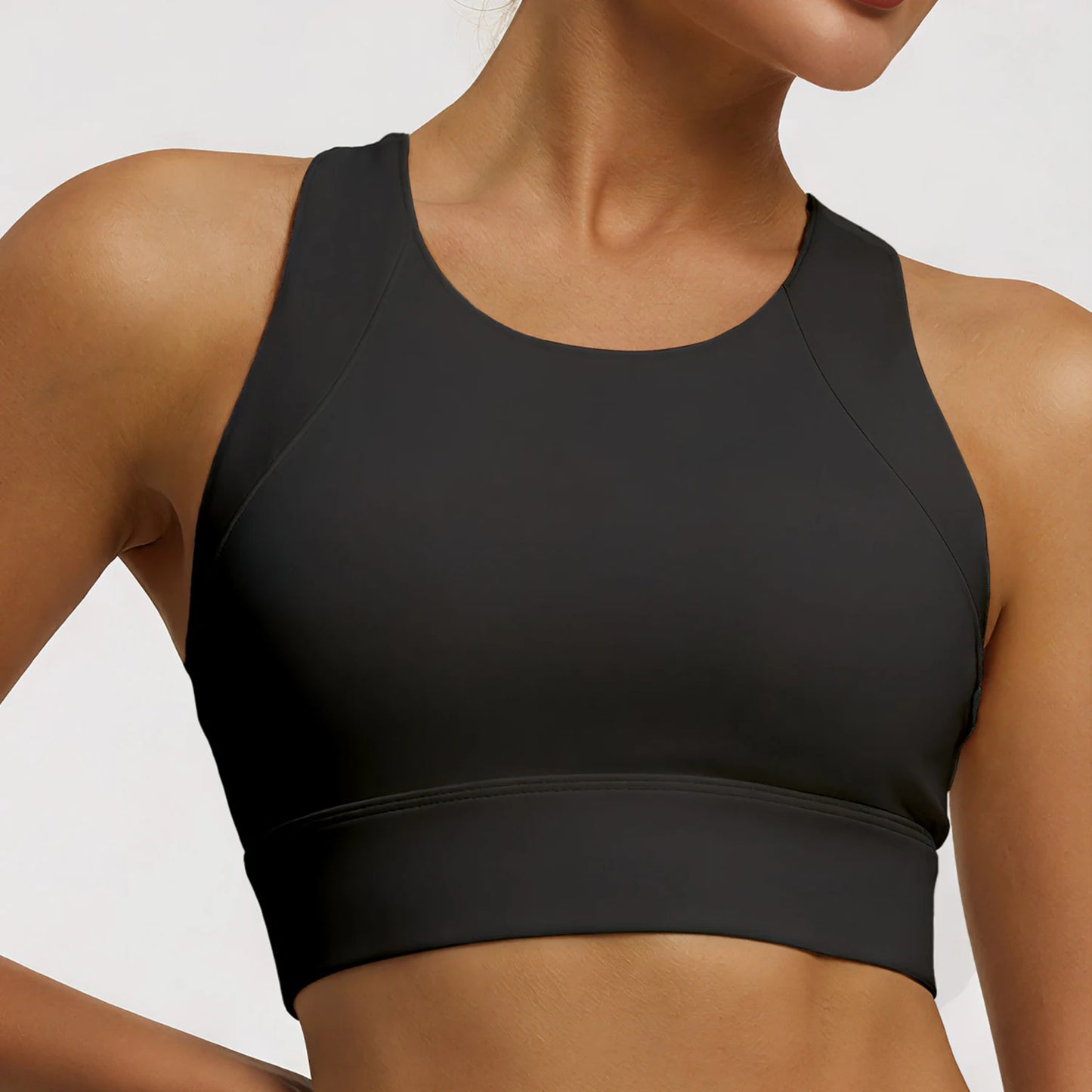 New Women's Sports Yoga Tank Top Halter Neck, Sexy Running Bra with Built-in Pads High-Intensity Shock-Absorbing Bra Tennis L