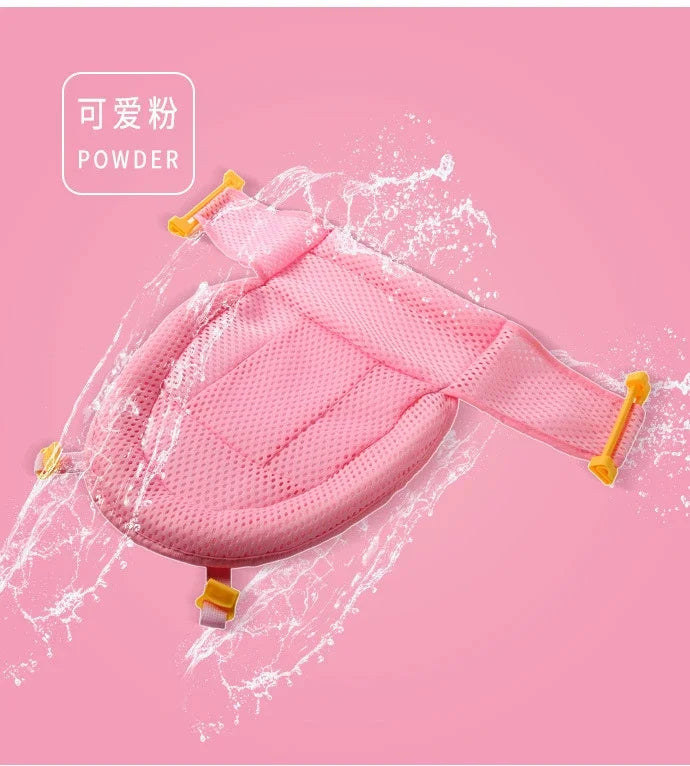 Portable Baby Bathtub Pad Ajustable Bath Tub Shower Cushion Newborn Support Seat Mat Foldable Baby Bath Seat Floating Water Pad