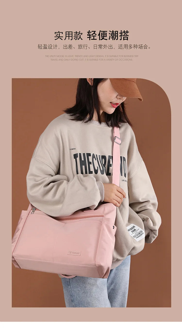Women Bag Crossbody Nylon Large Capacity Shoulder Bag Lightweight Handbag Maternity Diaper Baby Bag For Mom Travel Dropshipping