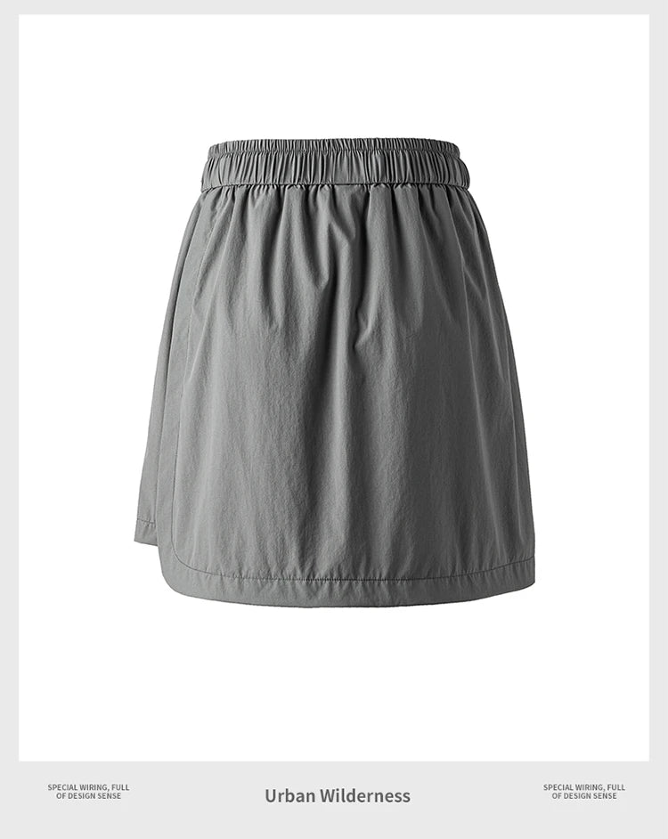 Women's UPF2000+ UV Protection Skort High Waist Hiking Skirt Shorts Quick Dry Cooling Summer Tennis Sports Skirt with Pouch