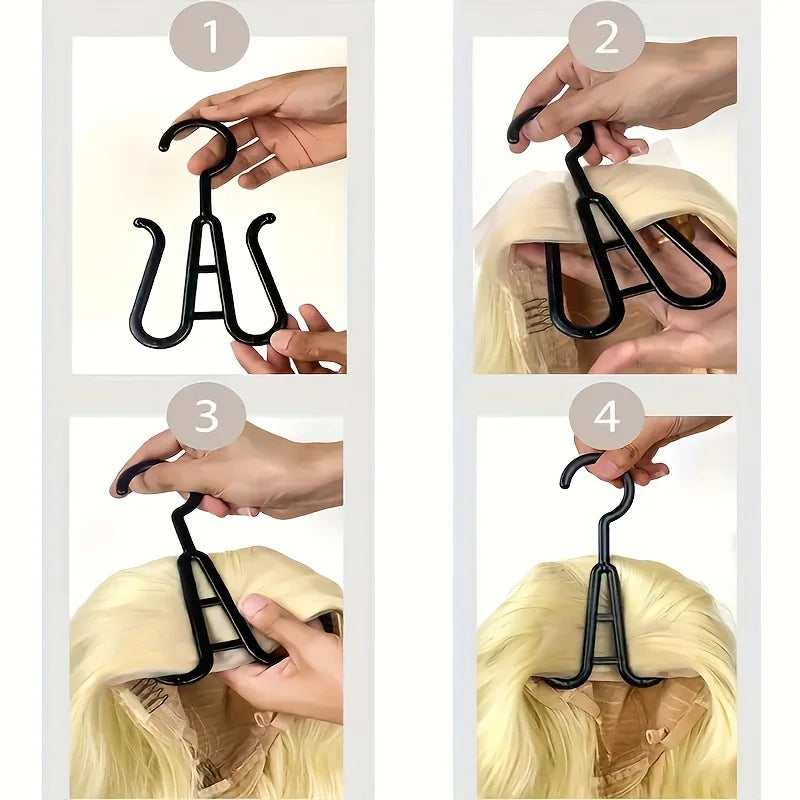 1/3/6pcs Premium Wig Storage Bags with Sturdy Metal Hangers - Black Transparent Design for Multiple Wigs & Hair Extensions