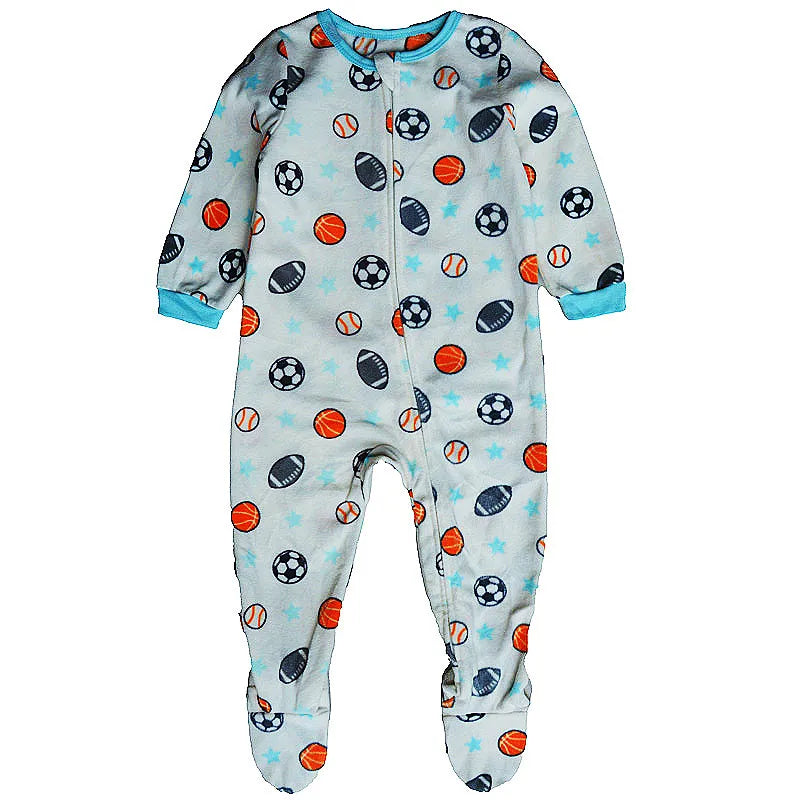 Autumn and Winter Children's Smooth Fleece Hanie Men and Girls Pajamas Baby Ridiculous Clothes to Increase the Code Package Feet
