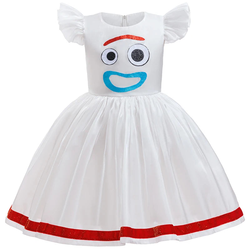 Children Clothes Girl Cosplay Dress with Flying Sleeves for Halloween Anime Costume, 2-8 Years Old Children's Clothing