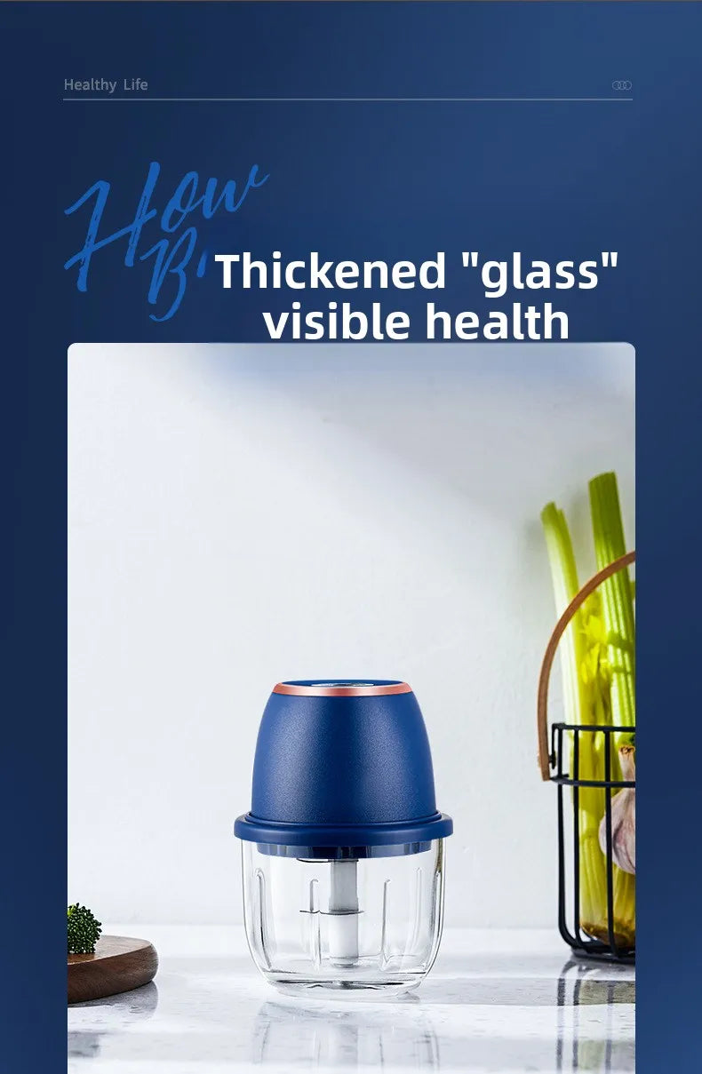 TINSOL 350ML Food Chopper Electric Meat Grinder Garlic Masher USB Multifunction Slicer Blender Kitchen Food Processor