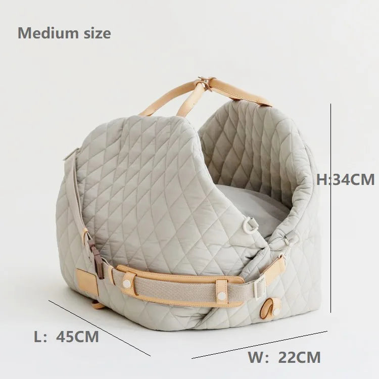 Large Size New Nylon Waterproof Pet Carrier Car Dog Cat Bag Removable Pet Bed Stylish Pet Bag - Crossbody/Shoulder
