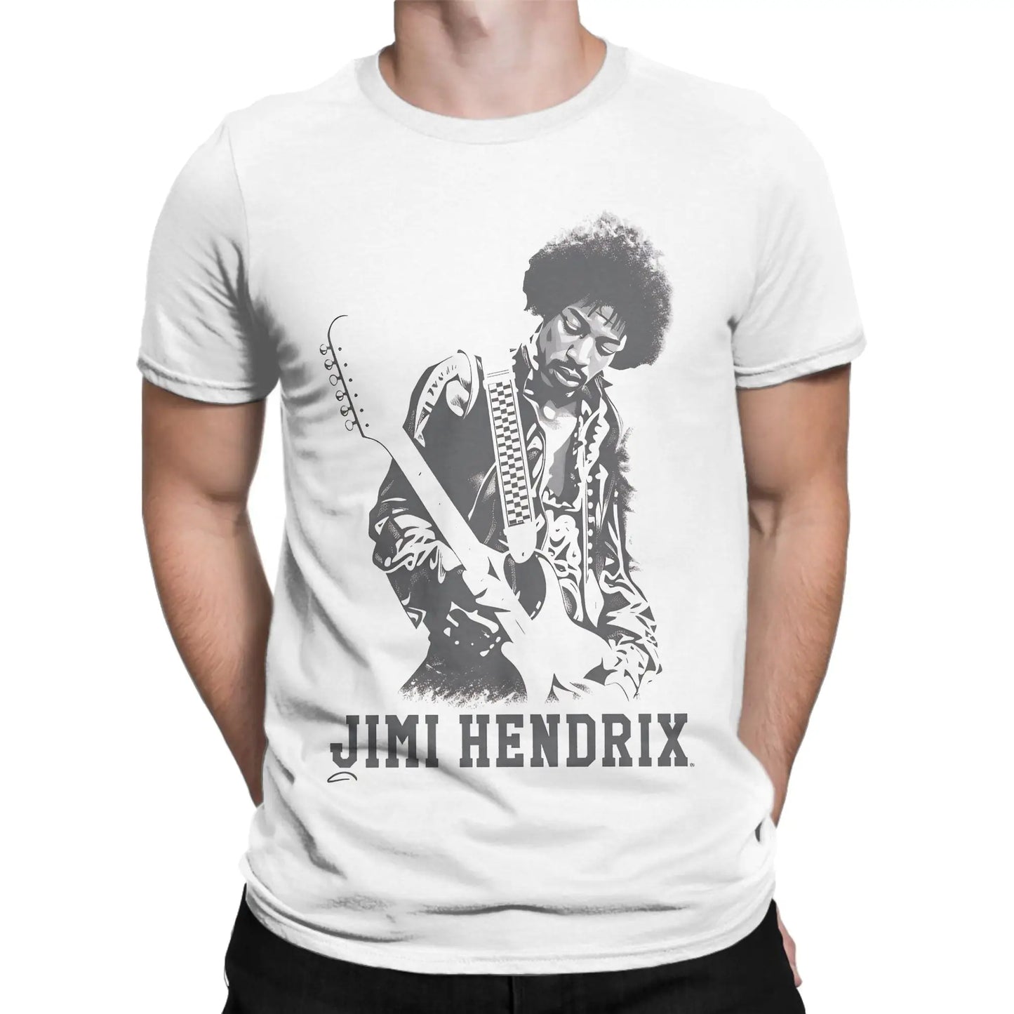 Jimi Hendrix Cotton T-Shirt For Man Summer  Classic T Shirts Breathable Novelty Tee Shirt Big Size Casual Clothing