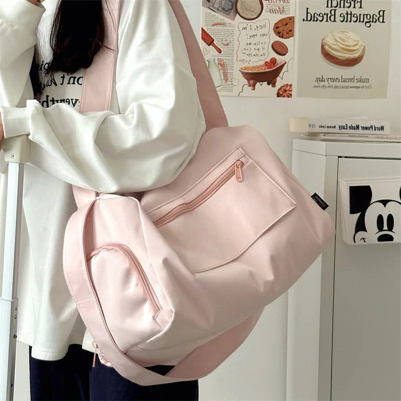 Large Crossbody Travel Tote Bags for Women 2024 Canvas Shoulder Messenger Bag Sports Yoga Satchels Fashion Woman Handbag