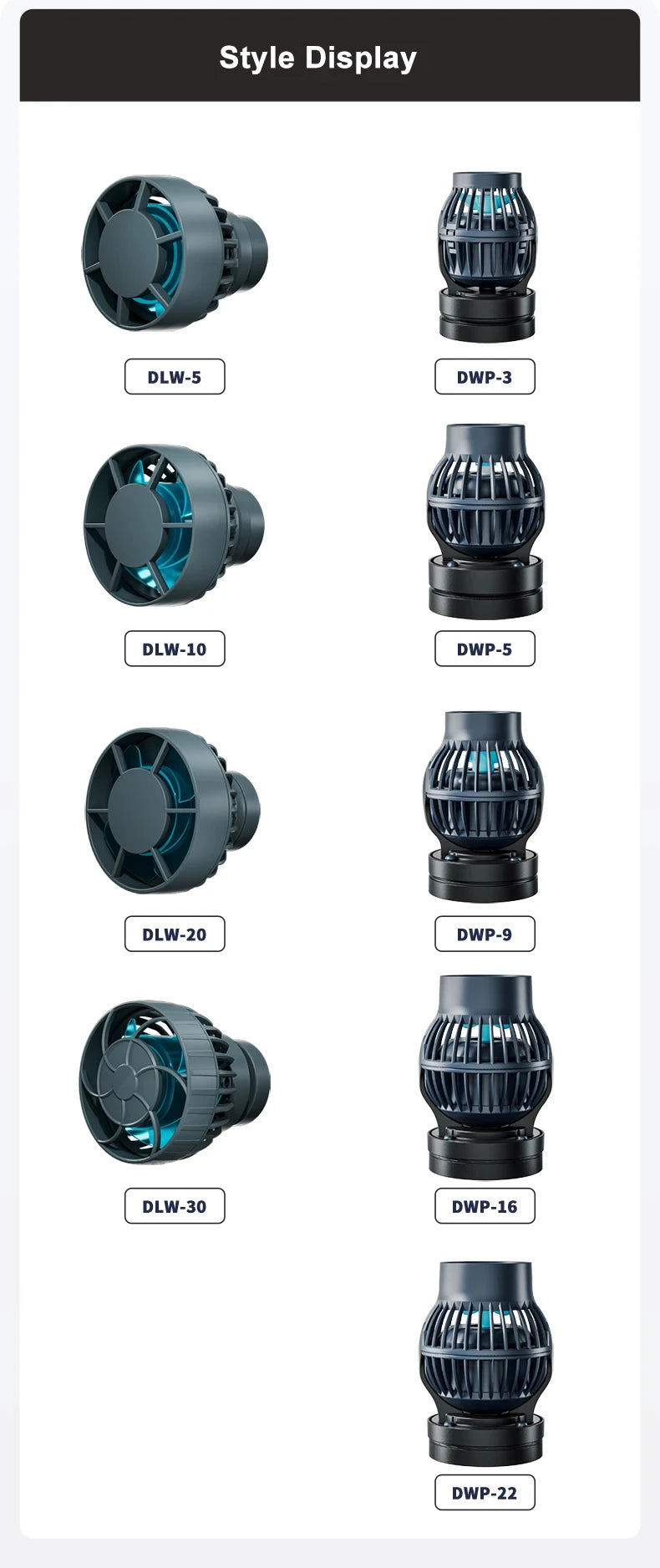 Jebao Jecod 2024 DLW Series Bluetooth Wave Pump for Aquarium App Control DC Saltwater Fish Tank Intelligent Mute Water Pump