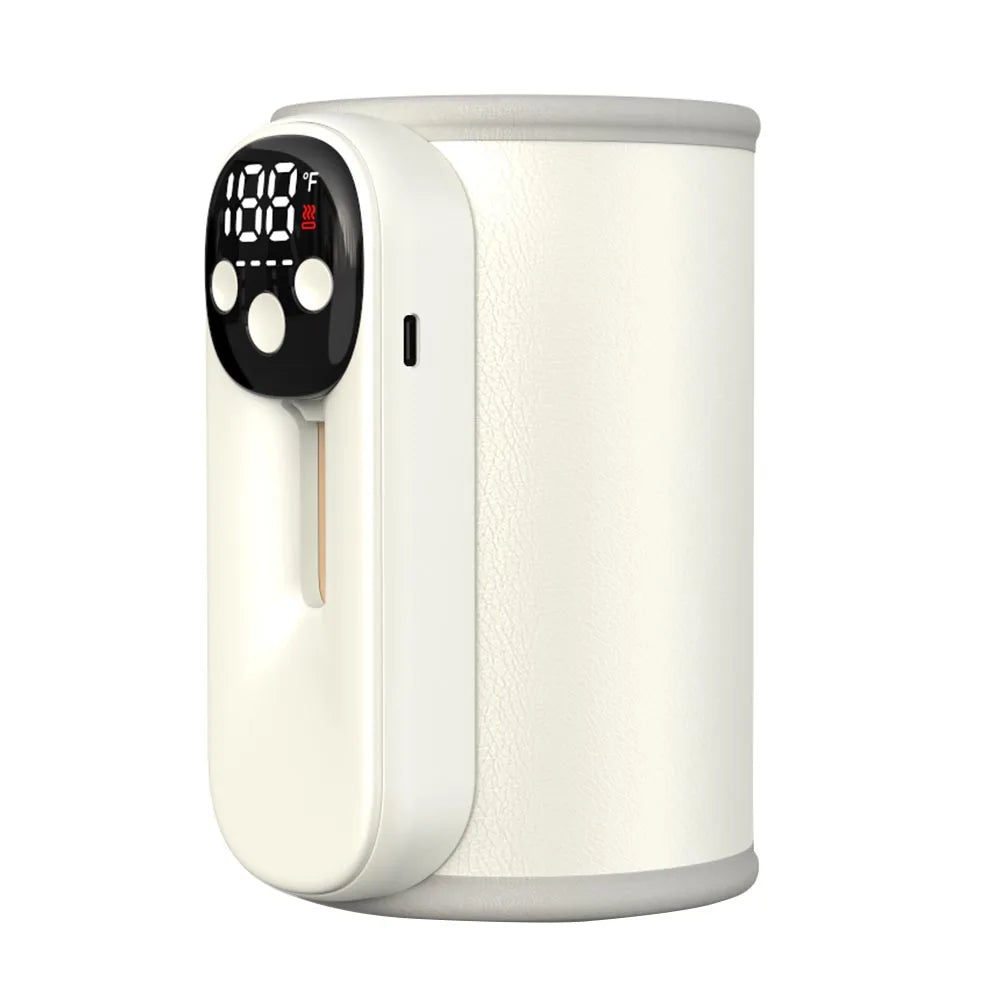 AiQUE 10400mAh Cordless Baby Bottle Warmer Smart Temperature Control USB Fast Charging Outdoor Travel Milk Warmer for Feeding