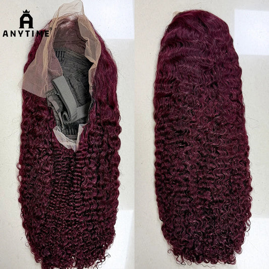 280% High Density Double Drawn Pixie Jerry Curly Water Wave Human Hair Wigs 20inches 13x4 Lace Frontal Human Hair Wig for Women