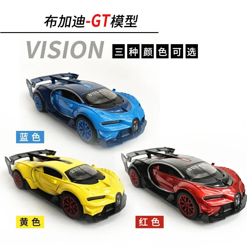 1：32 Bugatti Vision Gt Metal Alloy Car Model Diecast & Toy Vehicles Car Model High Simulation Miniature Scale Childrens Toy Gift