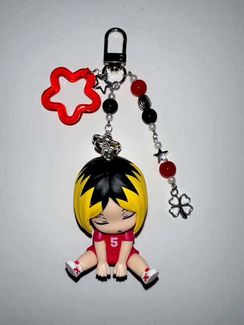 Handmade volleyball anime character inspired keychains  backpack charms