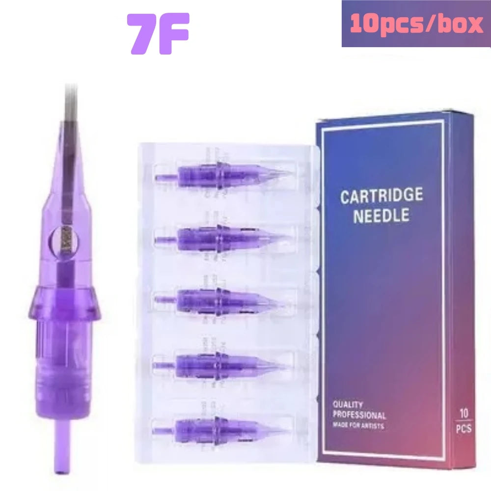 10Pcs 1/3RL PMU Tattoo Cartridge Needle Round Liner Disposable Sterilized Safety Needle 0.18/0.25mm For Permanent Makeup Eyebrow
