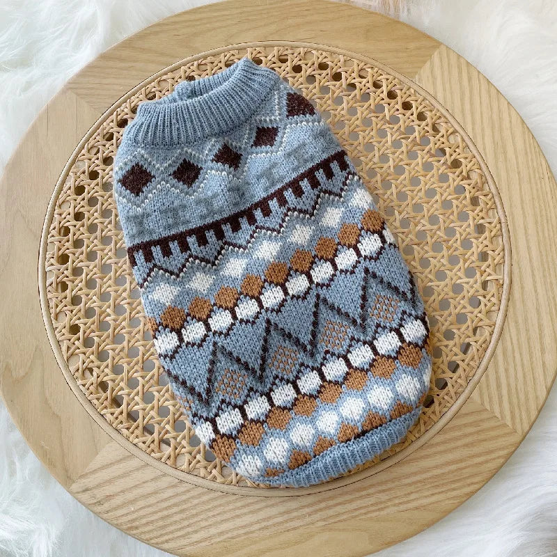 Bohemia Dogs Sweater Wiener Autumn Hand-knitted Soft Coat For Badger Dog Thicken Warm Loungewear Dachshund Small Mid Dog Clothes