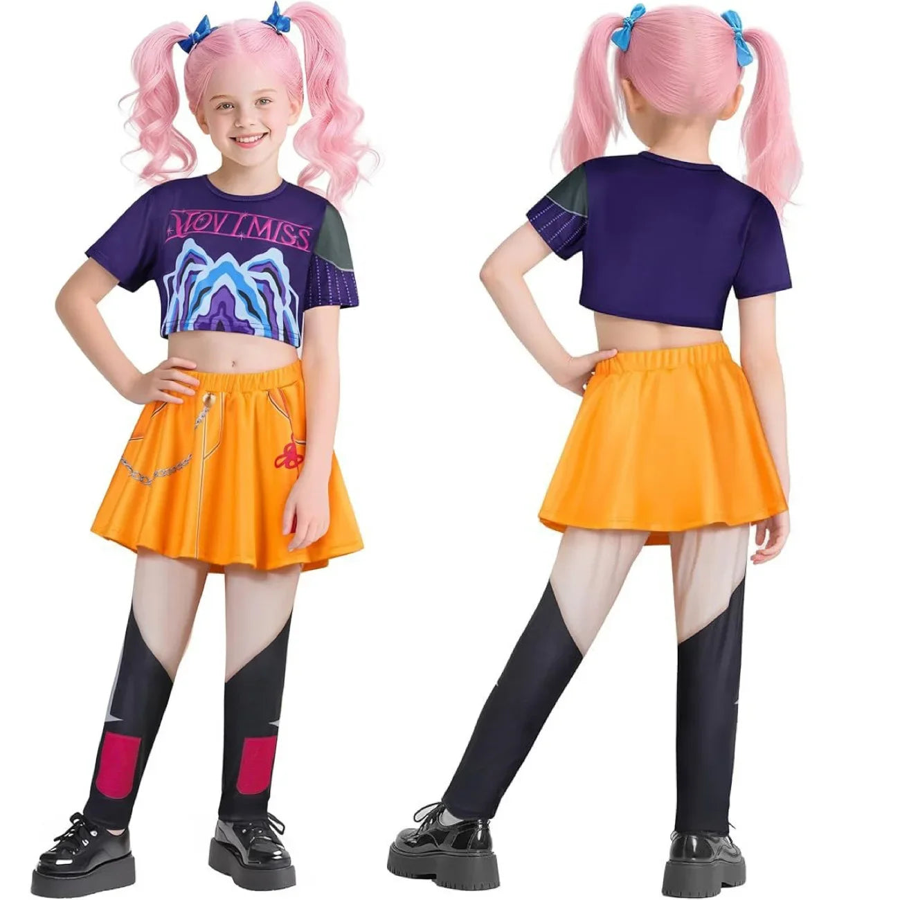 Halloween Children Zoey Mira Rumi Cosplay Costume Carnival, K-Pop Hunters Girl Group Idol Role Play Dress Up Outfit Suit