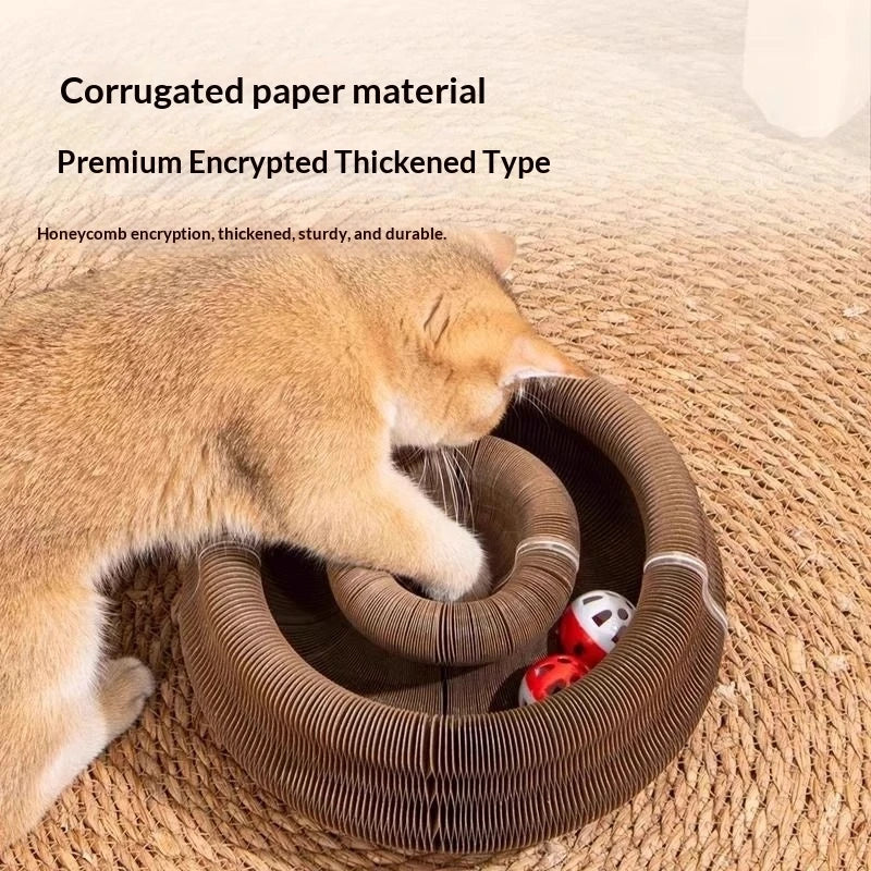 Magic Accordion Cat Scratching Board Nest,wear-resistant And Lint-free,cat Toy For Self-entertainment And Nail Scratching
