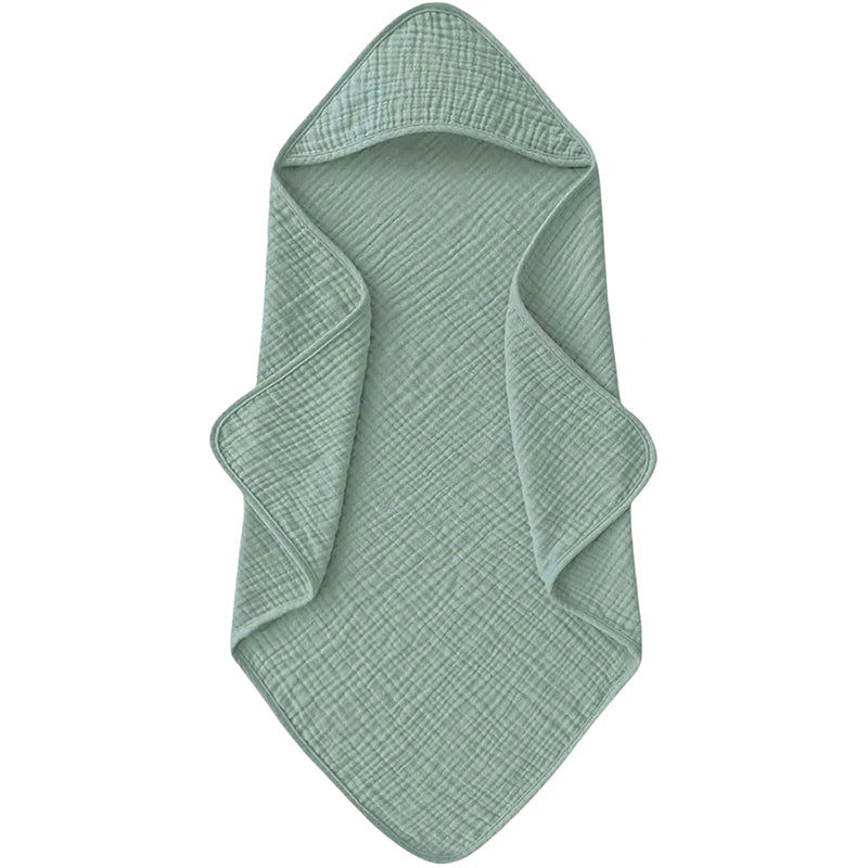 1PC Hooded Baby Towels for Newborn Muslin Organic Cotton Baby Bath Towel Soft Absorbent Towels for Boys Girls