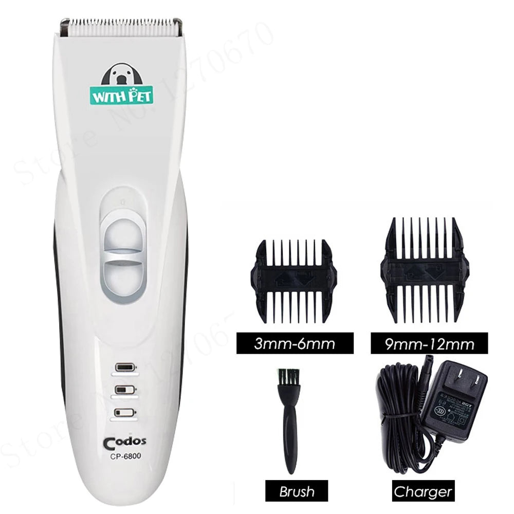 Codos CP-6800 Professional Dog Hair Trimmer Rechargeable Electric Pet Clipper Cat Grooming Shaver Cutter Animals Haircut Machine