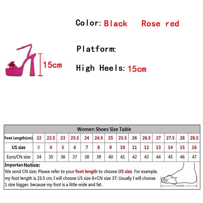 Liyke Runway Style Ultra High Heels Platform Sandals Women 2026 Summer Fashion Satin Bowknot Square Toe Wedding Banquet Shoes